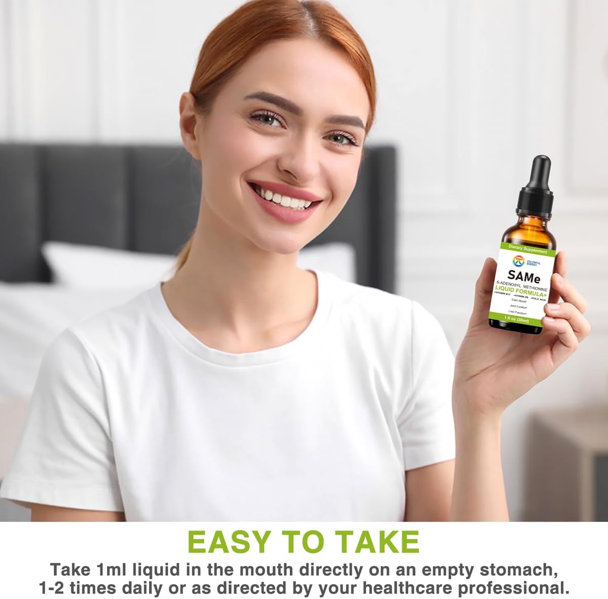7c SAM-e Liquid Supplement - S-Adenosylmethionine with Vitamin B6 & B12, 1 fl oz (30 Servings) – Image 7