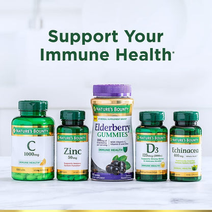 Nature's Bounty Vitamin C 1000mg, Supports Immune and Antioxidant Health, 300 Vegetarian Caplets