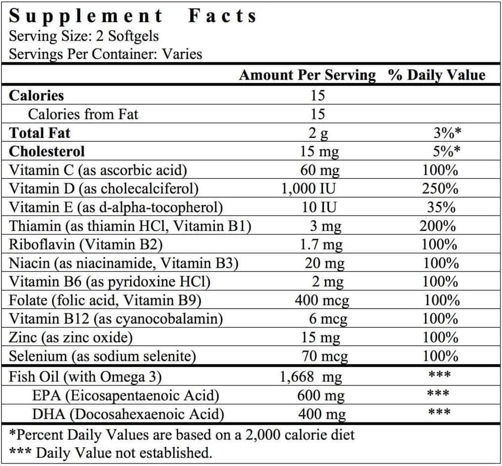 Cardiamin General Well-being Multivitamins 60 Softgels - görsel 3