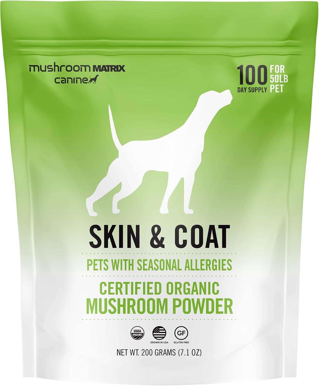 Om Mushroom Matrix Pet Canine Skin & Coat Organic Mushroom Powder, 100 Grams - görsel 6
