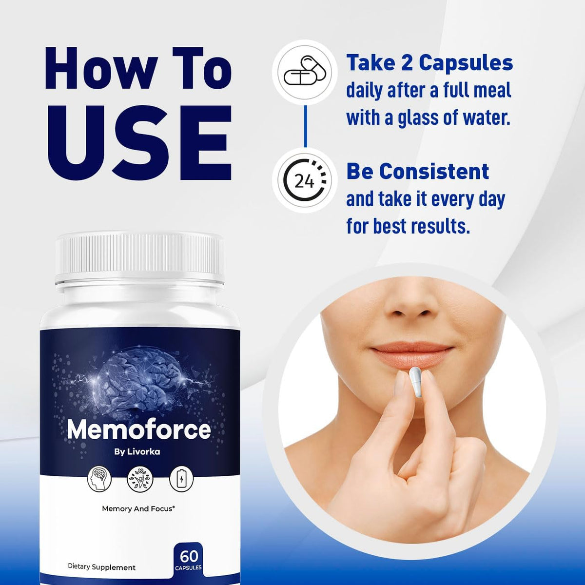 (2 Pack) Memoforce Brain Supplement – – Busy Individuals – Anyone experiencing occasional brain fog from a hectic – Image 3