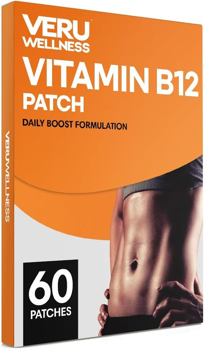 Veru Wellbeing B12 Energy Patch with – Vegetarians and vegans – B12 is mainly found in meat, eggs, and dairy, so – Image 1