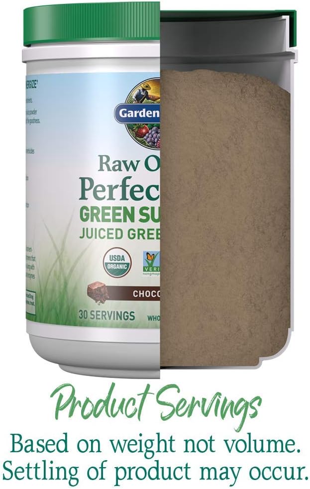 Garden of Life Raw Organic Perfect Food Green Superfood Juiced Greens Powder - Chocolate, 30 Servings - Non-GM, Gluten free, Vegan Wholefood Dietary Supplement, Plus Probiotics & Enzymes - görsel 5