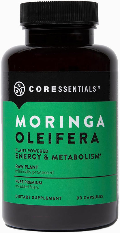 NGL Moringa Capsules 1300mg - Pure Raw Moringa Oleifera Superfood Supplement | 90 Capsules