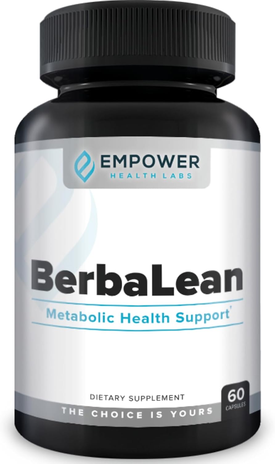 Empower Health BerbaLean - Berberine & Hydrochloric Acid Supplement for Metabolism and Digestive Health, 60 Capsules - görsel 1