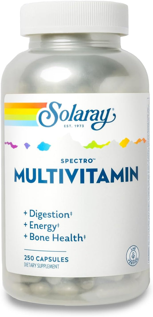 SOLARAY Spectro Multivitamin with Iron – 250 – Vitamin D (as cholecalciferol) helps your body absorb calcium for – Image 1