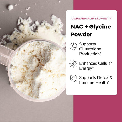 Apeiron Elementals NAC + Glycine Powder - – Cellular Energy: Glutathione plays a key role in mitochondrial – Image 3