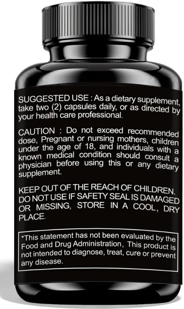 Himiyer Women's's Energy Supplement, 60 Vegetable Capsules, with Ashwagandha, Shilajit, Sea Moss, Collagen and Biotin – Image 5