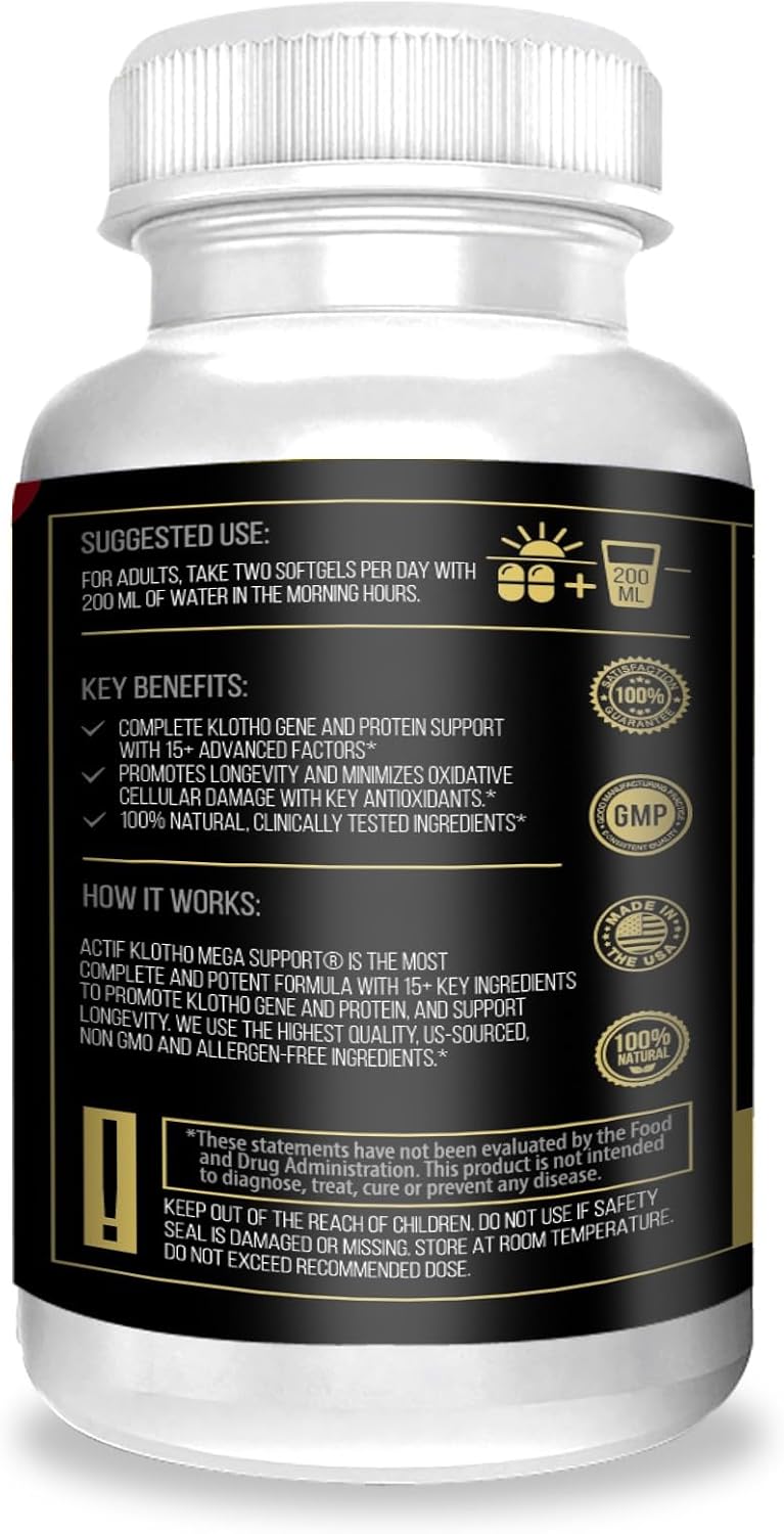ACTIF Klotho Mega Support with 20+ Advanced – Liver Health and Cleansing – The ingredients are designed to support – Image 3