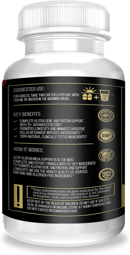 ACTIF Klotho Mega Support with 20+ Advanced – Liver Health and Cleansing – The ingredients are designed to support – Image 3