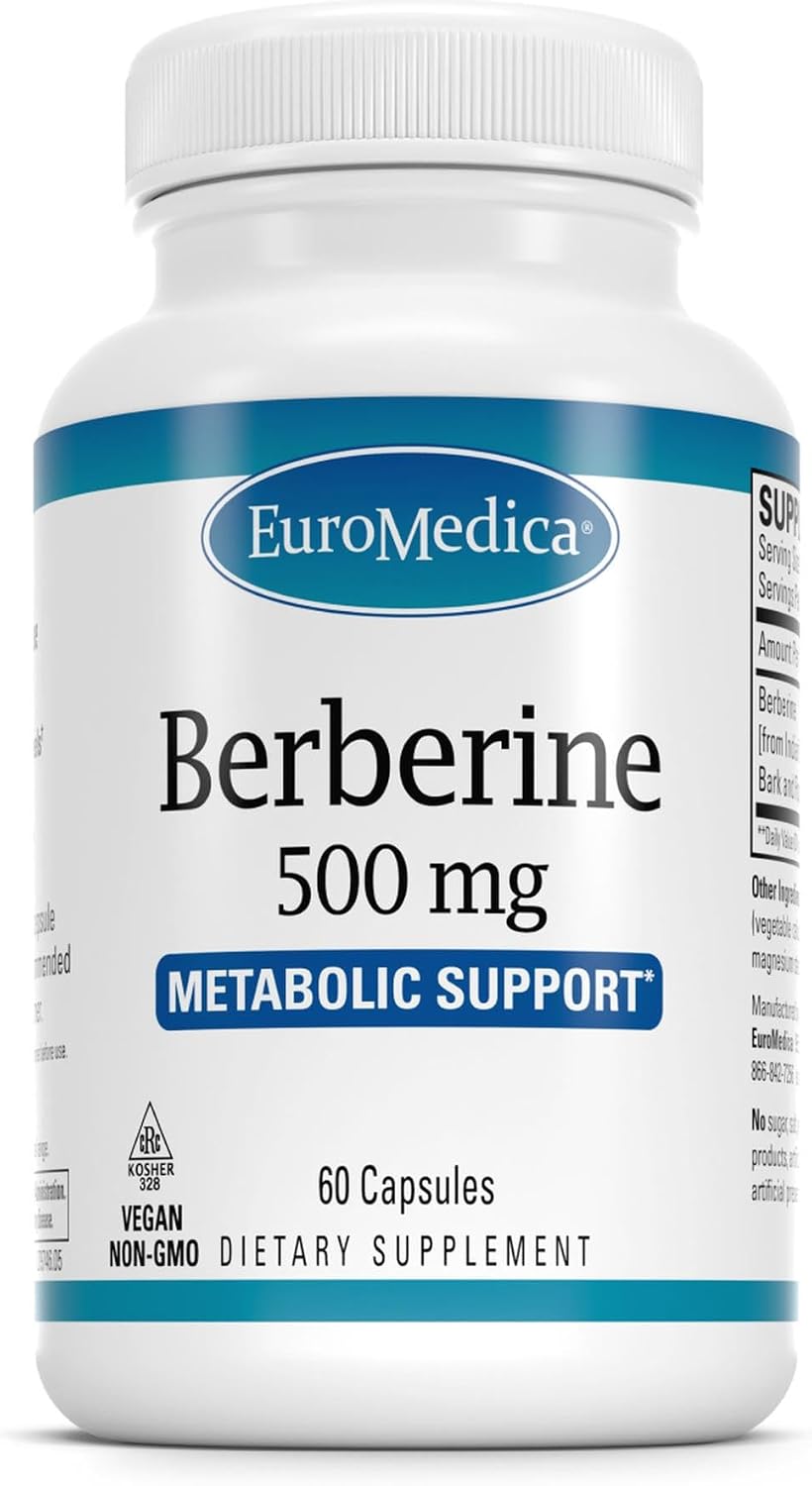 EuroMedica Berberine 500 mg – 60 Vegan Capsules for Brain, Liver & Metabolic Wellbeing - görsel 1