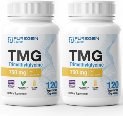 Puregen Labs TMG 750 mg – High Potency Trimethylglycine Supplement – Supports Normal Homocysteine Metabolism – Non-GM, – Image 8