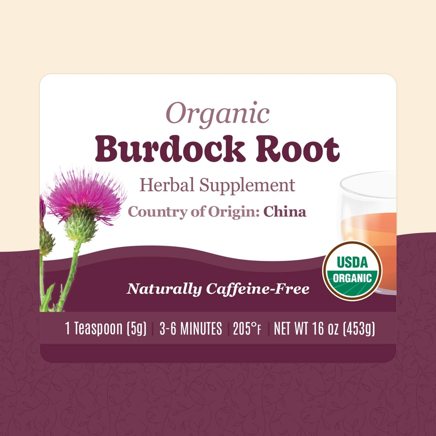 Organic Positively Botanicals Company, Burdock Root, Herbal Tea Loose Leaf Botanical, 453 g - görsel 8