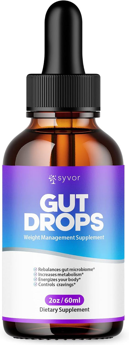 Gut Drops Liquid Supplement – All Natural Vitamin Formula for Digestive and Energy Support (30 Servings) – Image 1