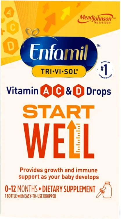 Enfamil Tri Vi Sol Infant Multivitamin Drops with Dropper, 50 mL