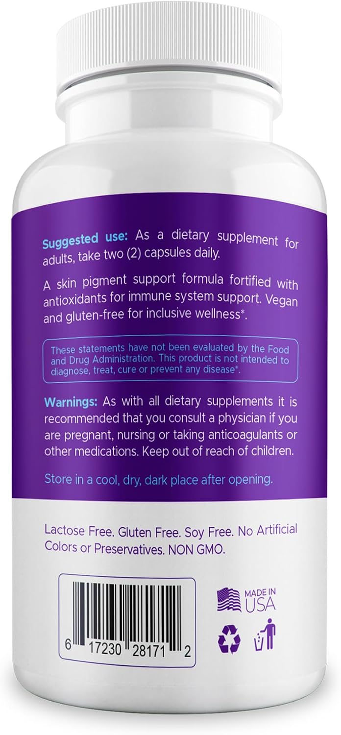 AURA VITAMINS Vitiligo Capsules - Skin Pigmentation Support - 60 Capsules - görsel 8