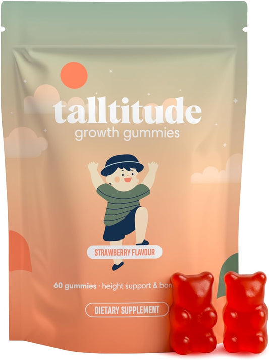 Talltitude Growth Gummies - Natural Height – Bone Strength: Calcium, vitamin D3, and vitamin K2 work together to – Image 1