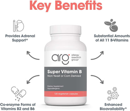 ARG Super Vitamin B - Complete B Vitamin Formula with Coenzyme B2 & B6