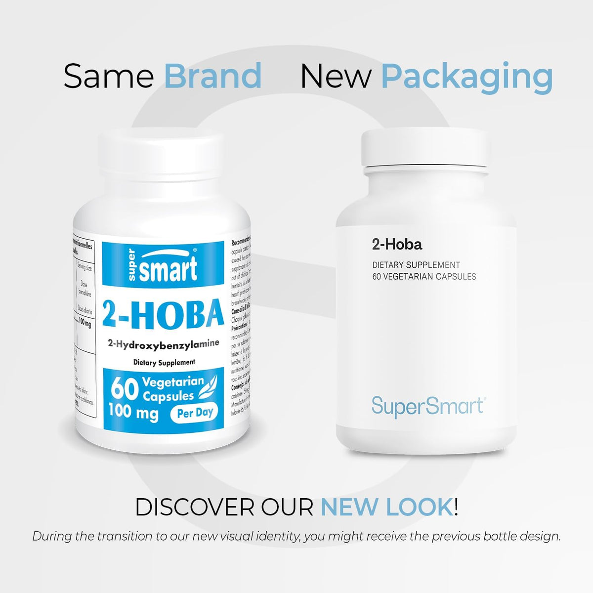 Supersmart 2-HOBA Supplement 100mg per Day (Hobamine) - 2-Hydroxybenzylamine | Non-GM & Gluten free - 60 Vegetarian Capsules – Image 2