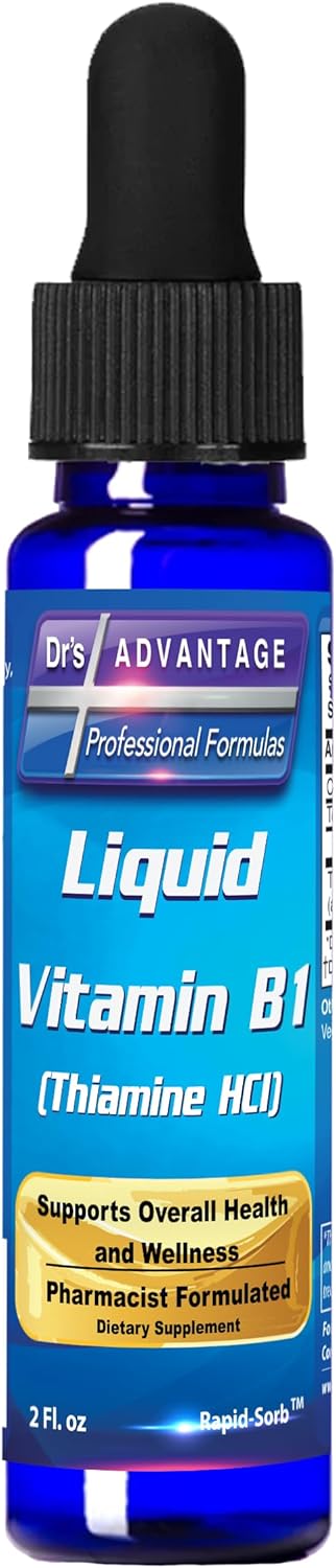 Dr's Advantage Liquid Vitamin B1 Dropper 2oz – Supports Energy Production: Thiamine helps convert carbohydrates – Image 1