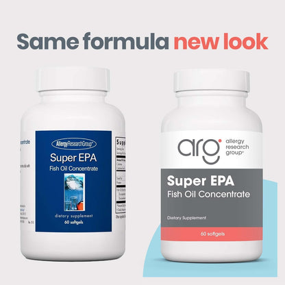 ARG Super EPA – Concentrated Omega-3 Fish Oil – 720 mg EPA & 480 mg DHA – 60 Softgels