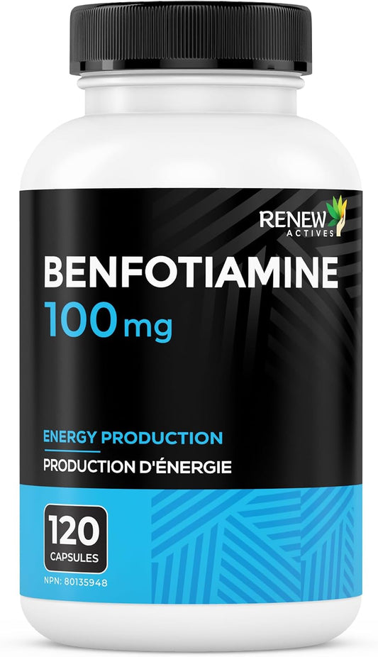 Renew Actives Benfotiamine 100mg – Vitamin B1 for Energy and Nerve Health – Image 1