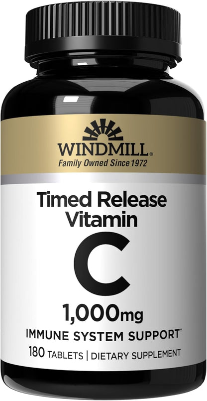 Windmill Vitamin C 1000mg Time Release with Rose Hips & Bioflavonoids