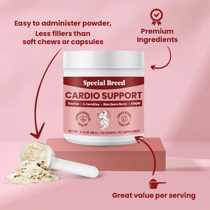 Special Breed Cardio Support for Dogs – – L-Carnitine: Helps transport fatty acids into cells for energy – Image 2