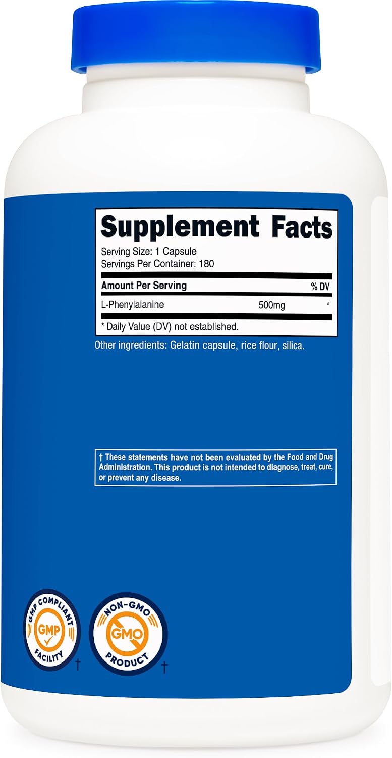 Nutricost L-Phenylalanine 500mg - 180 Capsules - görsel 5