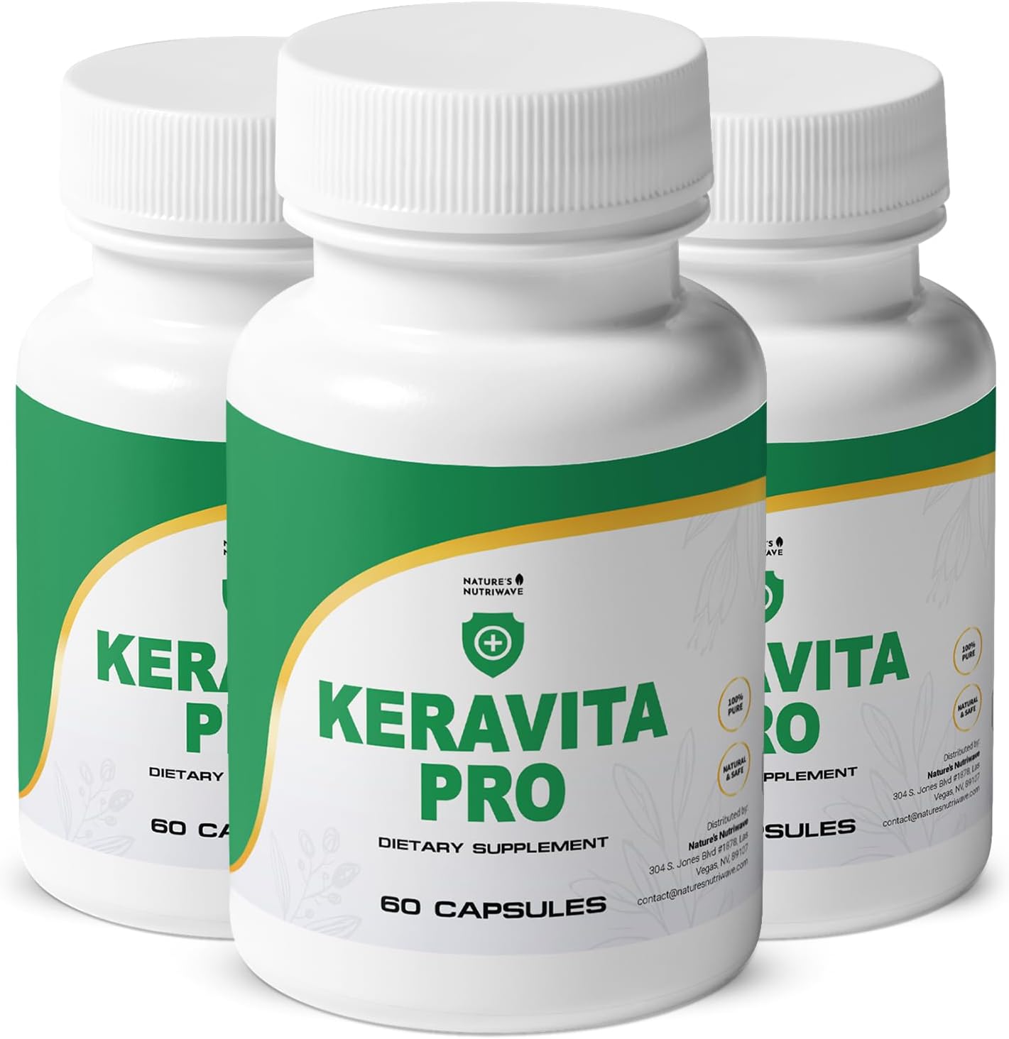 Keravita Pro – Vitamin C, E, Green Tea & Turmeric – 60 Capsules, 3 Month Supply - görsel 1
