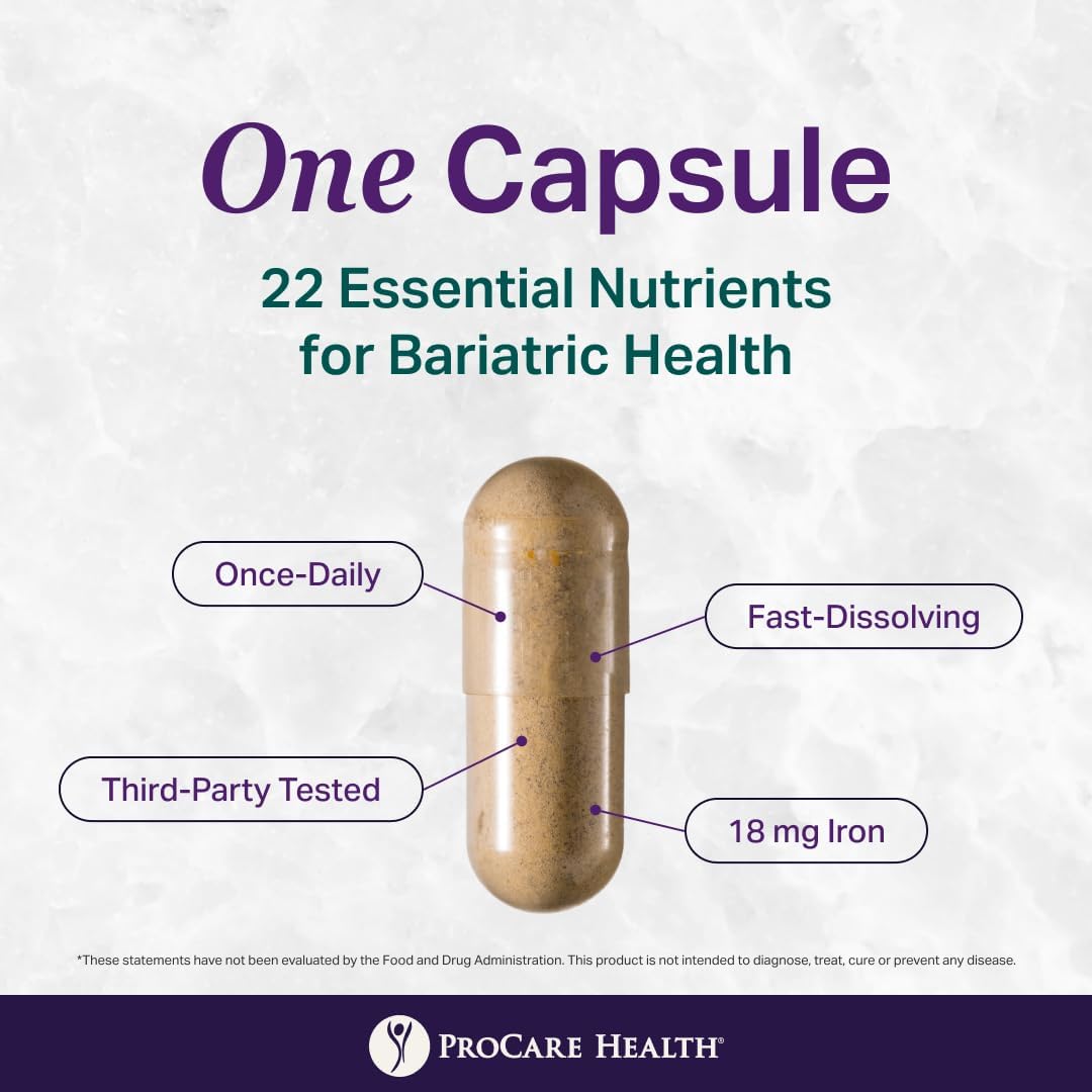 ProCare Health Bariatric Multivitamin with Iron – Post-Op Support, 90 Capsules (3 Month Supply) - görsel 4