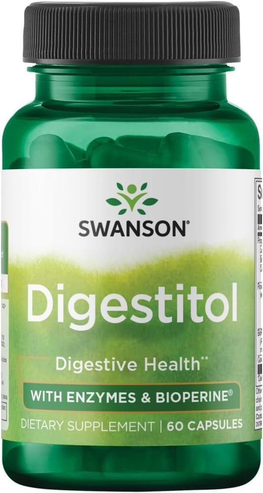 Swanson Digestitol - Natural Digestive – Enhanced Nutrient Absorption: BioPerine works with enzymes to improve – Image 1