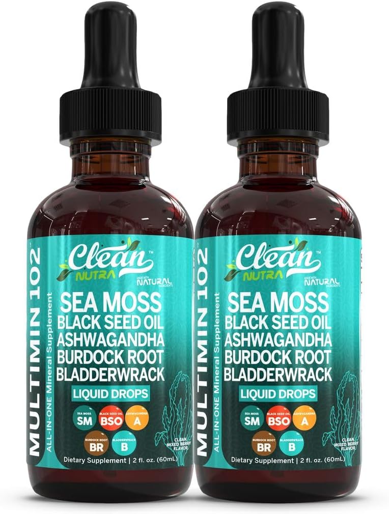 Clean Nutra Organic Sea Moss Drops Supplement | Black Seed Oil, Ashwagandha, Burdock Root & Bladderwrack - Multimineral – Image 10