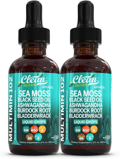 Clean Nutra Organic Sea Moss Drops Supplement | Black Seed Oil, Ashwagandha, Burdock Root & Bladderwrack - Multimineral – Image 10