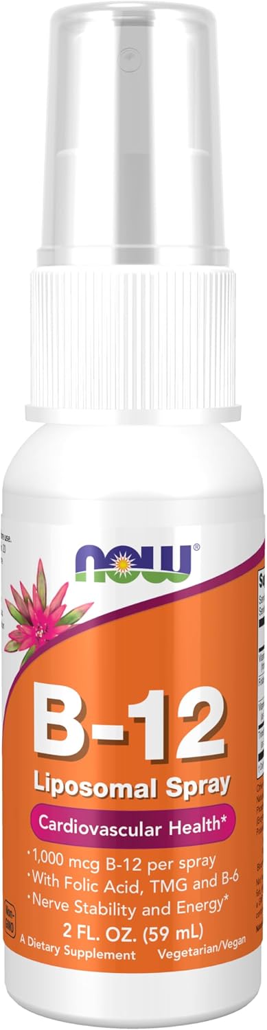 NOW Foods Vitamin B-12 Liposomal Spray with Folic Acid, TMG and B-6, 59 mL - görsel 1