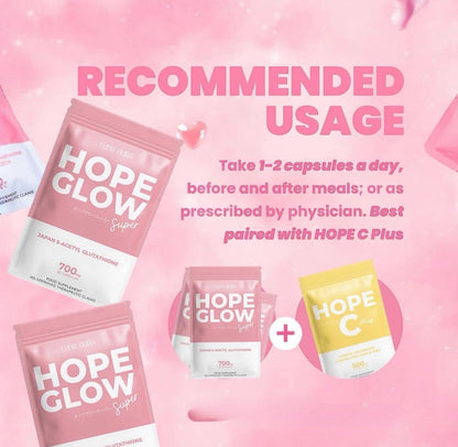 Glowing Skin Super Combo: Luna Aura Hope Glow Super 700mg & Hope C – Image 2