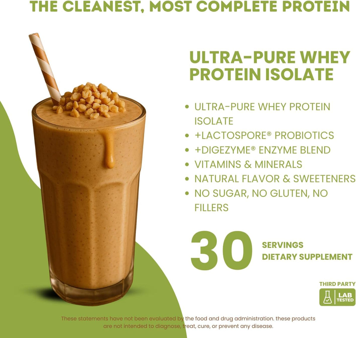 Protein Source – 24g of Premium Whey Protein Isolate per Serve, Peanut Butter – Image 3