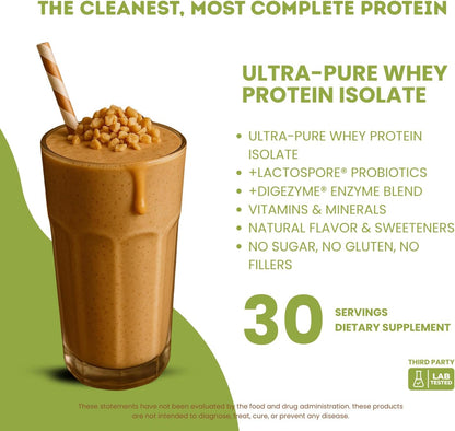 Protein Source – 24g of Premium Whey Protein Isolate per Serve, Peanut Butter – Image 3