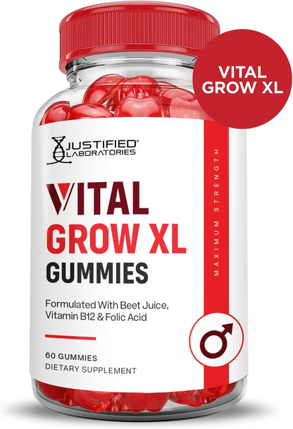 Justified Laboratories Vital Grow XL Gummies – Nutritional support: Folate contributes to normal blood formation – Image 3