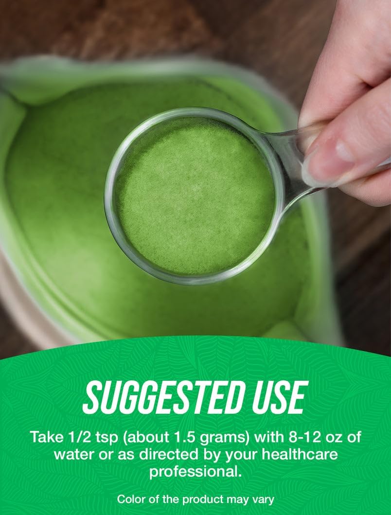 BulkSupplements.com Organic Wheatgrass Powder - Organic Super Greens Powder, Superfoods Supplement - Vegan & Gluten free, 1.5g per Serving, 100g (3.5 oz) - görsel 4