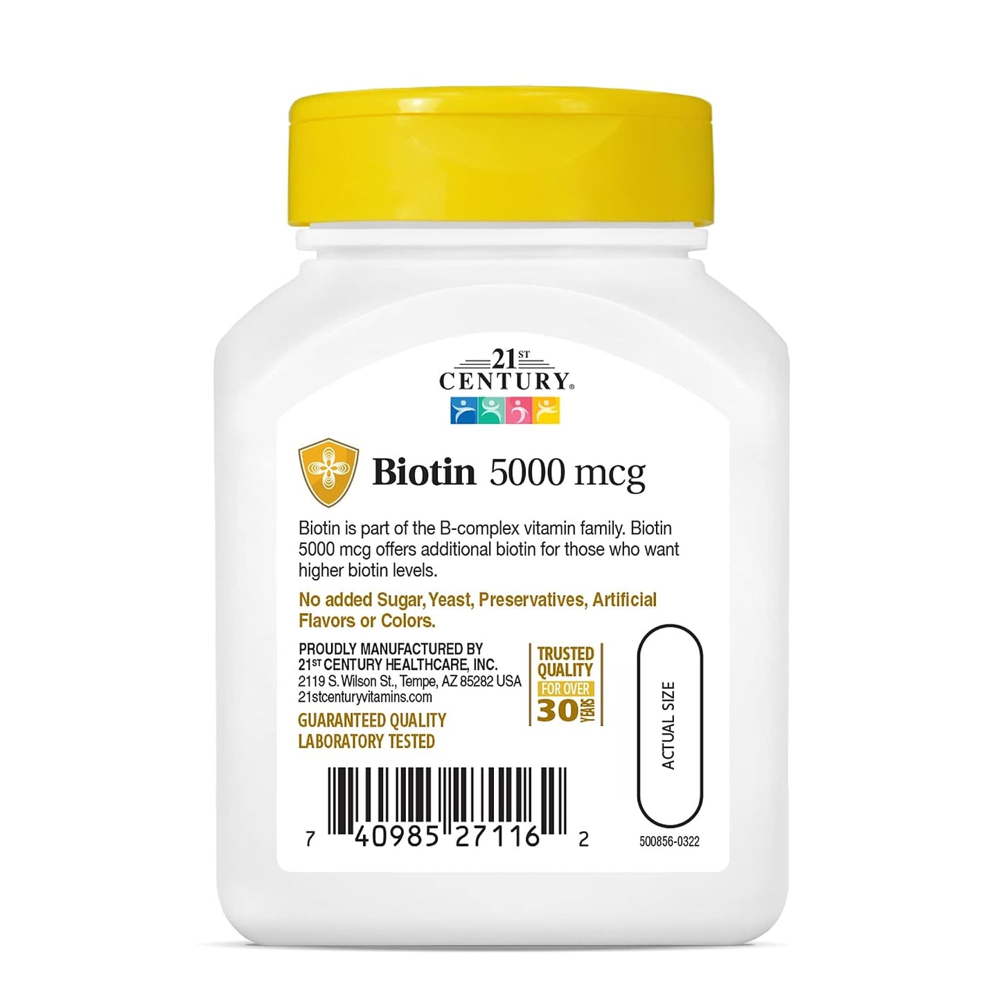 21st Century Biotin, 5,000 mcg, 110 Capsules - görsel 6