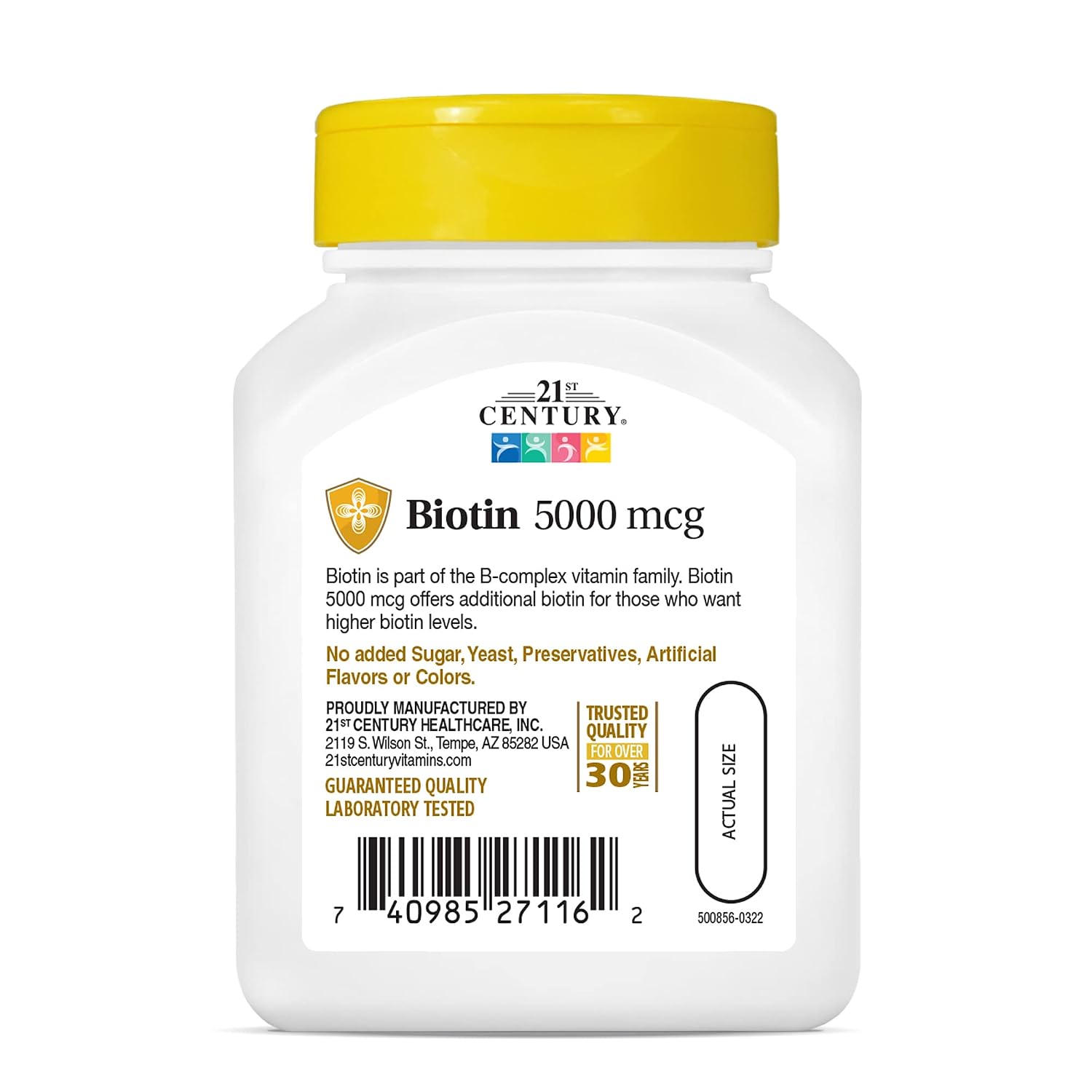 21st Century Biotin, 5,000 mcg, 110 Capsules - görsel 6
