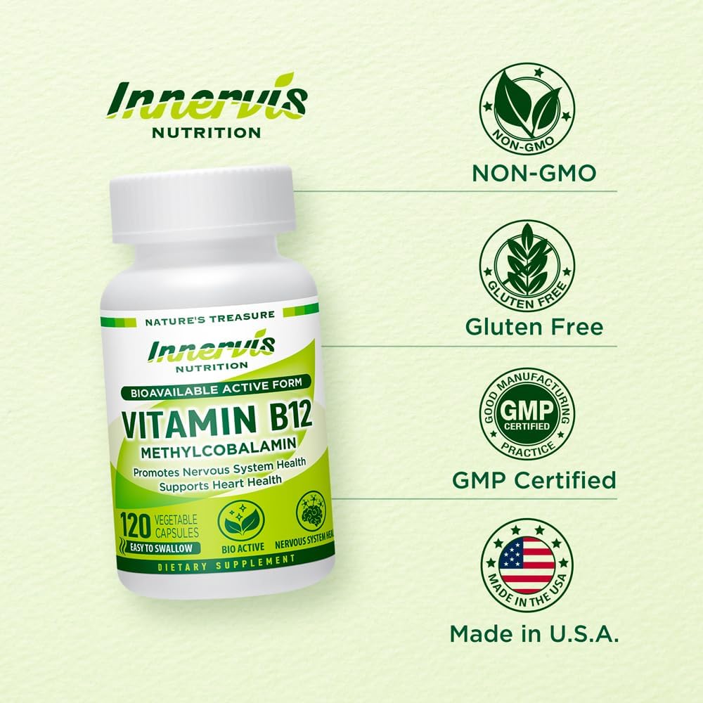 Methyl B12 1000mcg (120 Caps) – High – 1,000 mcg of bioactive Methylcobalamin per capsule – Image 6