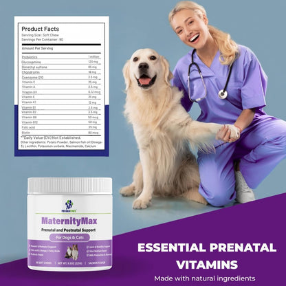 Prenatal Vitamins for Dogs & Cats – Pre & Postnatal Supplement with Probiotics, Glucosamine, MSM, CoQ10, & Essential – Image 8