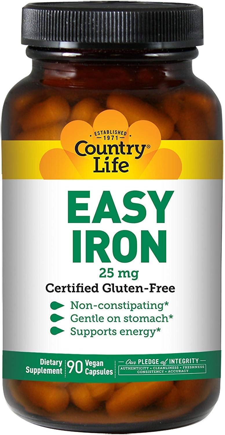 Country Life Easy Iron 25 mg 90 Veggie Caps - görsel 1