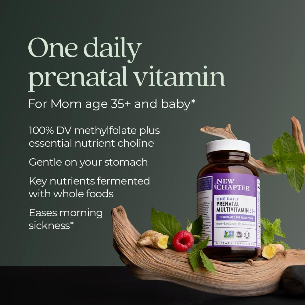 New Chapter Prenatal Vitamins – One Daily Multivitamin for Women 35+ with Methylfolate & Choline, 90 Tablets - görsel 4