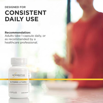 Integrative Therapeutics Buffered Vitamin C 1,000 mg with Magnesium & Calcium – 60 Vegan Capsules