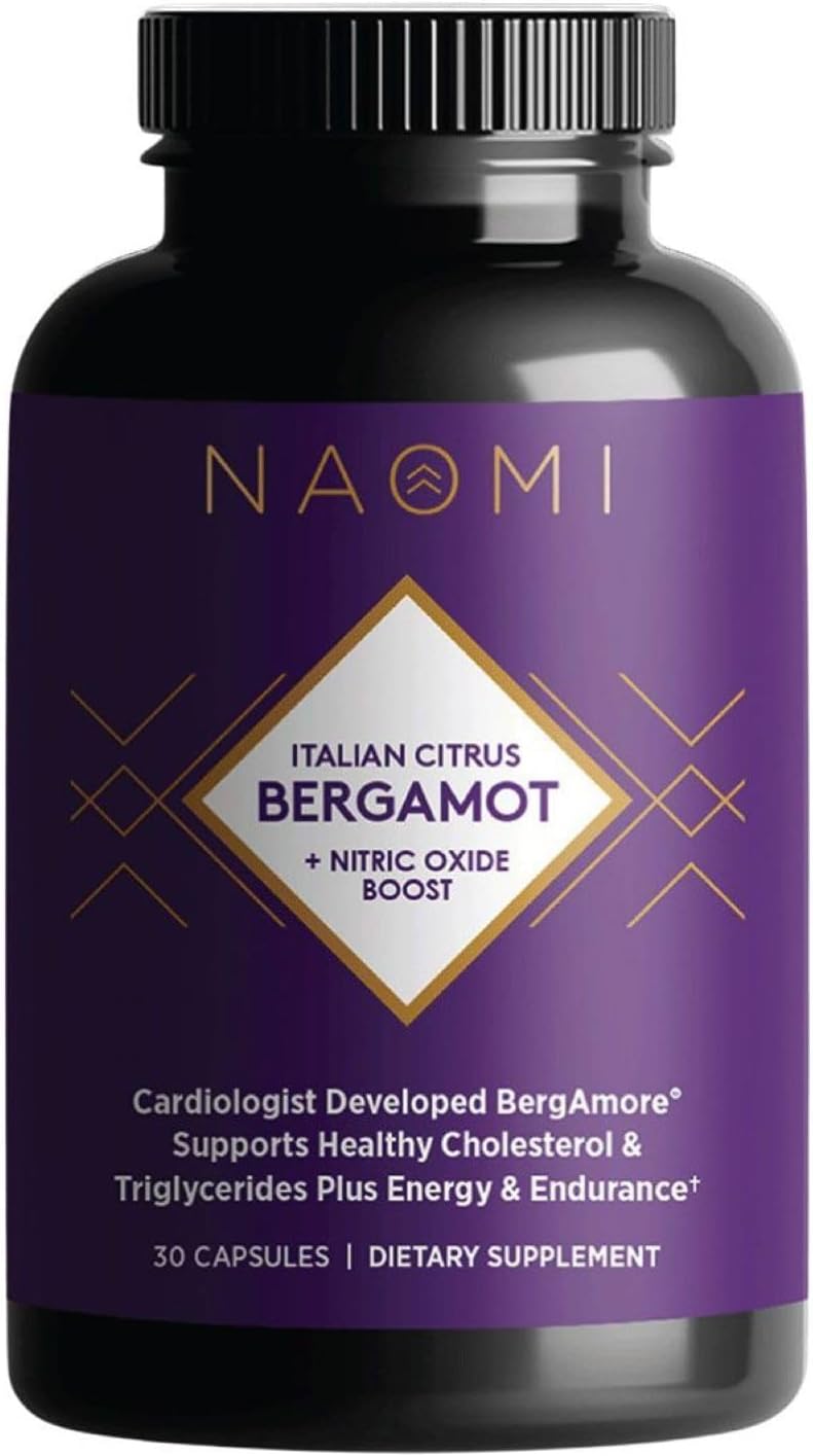 NAOMI Italian Citrus Bergamot 500mg + Nitric Oxide Support – Patented BergAmore® & S7® Blend, 30-Day Supply - görsel 1