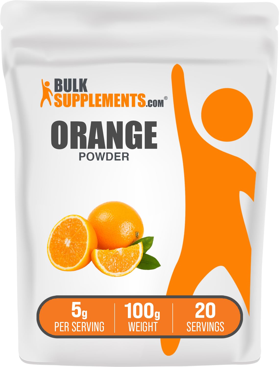 BulkSupplements Orange Powder - Orange Fruit Powder, Nutrient-Rich Flavouring - Gluten free, 5g per Serving, 500g (Pack of 1) - görsel 9