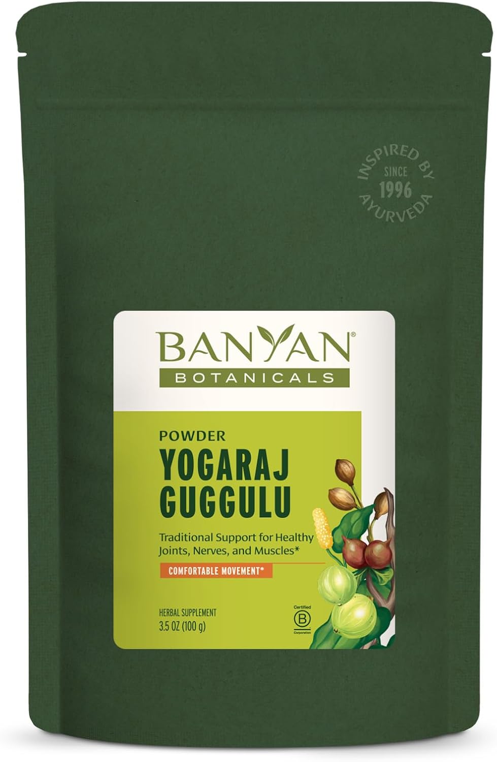 Banyan Botanicals Yogaraj Guggulu Powder – Organic Joint Support – Ayurvedic Blend – 100 g - görsel 1